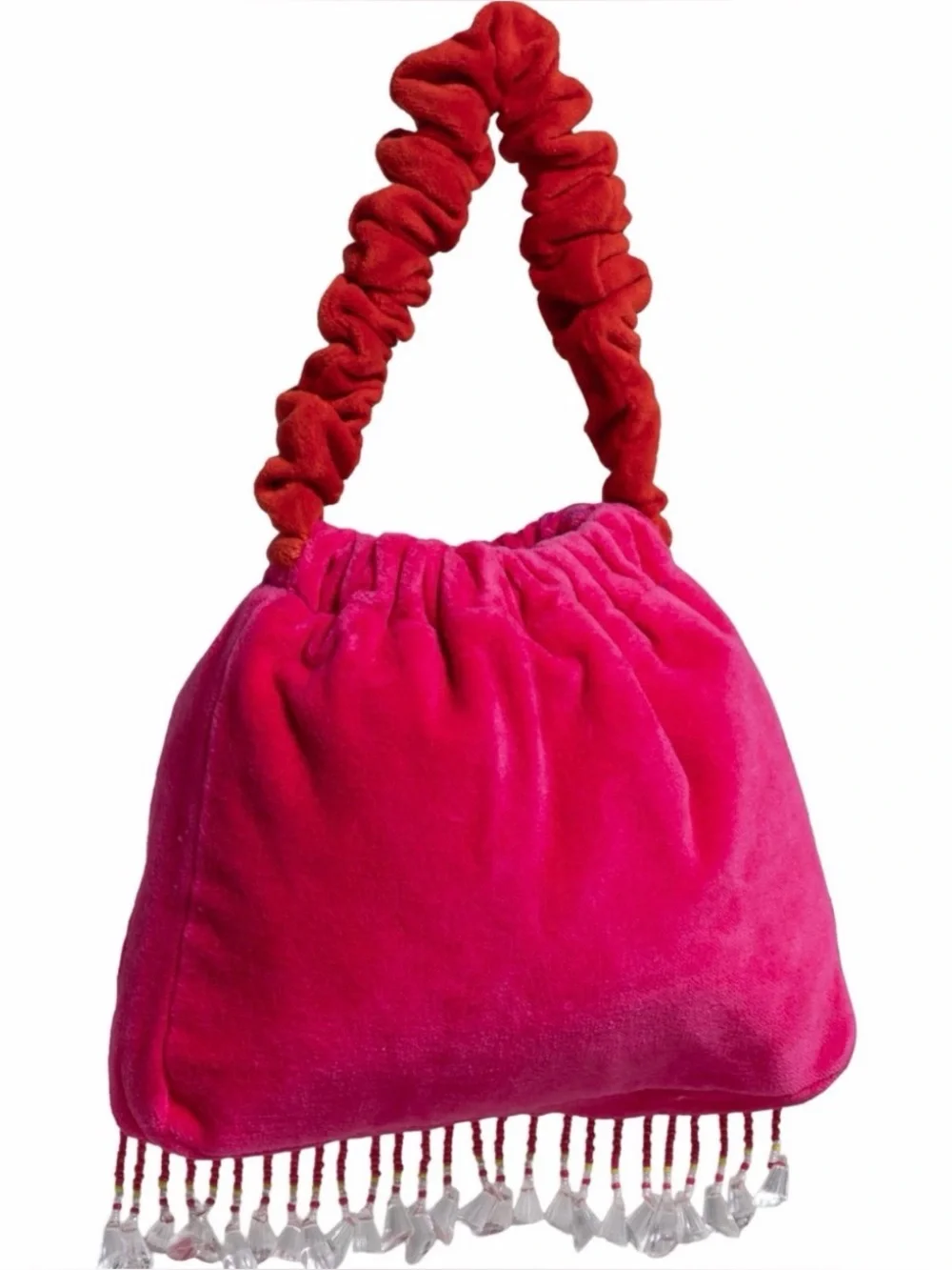 Free People Vancouver Velvet Beaded Clutch Purse Mini-Handbag $58 Retail NWT